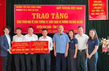QUỸ TOYOTA VIỆT NAM XÂY DỰNG VÀ CẢI TẠO NHÀ VỆ SINH CHO CÁC TRƯỜNG HỌC TẠI VÙNG SÂU, VÙNG XA TỈNH YÊN BÁI
